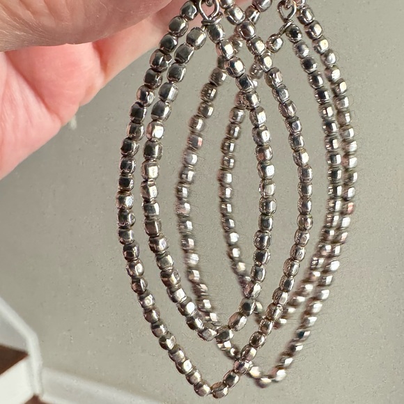 STELLA and DOT Serenity Stone Smokey Brown + Bardot Silver Earrings - Picture 4 of 4